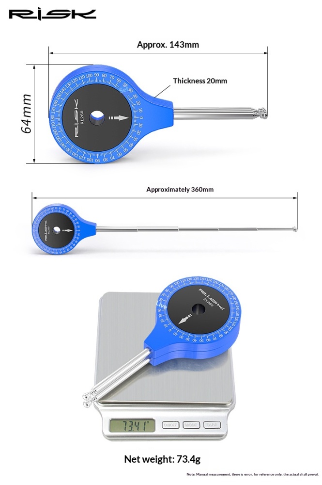 RISK RL260 Bike Fitting Joint Angle Measuring Tool