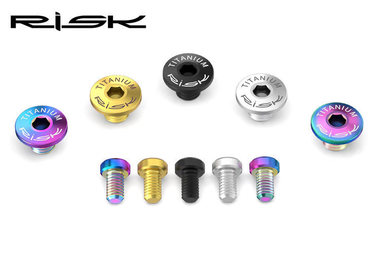 RISK RT062/RT063 Titanium Brake Lever Oil Reservoir Cover Screws for Shimano XT XTR M615 M675 M785 M8000 Hydraulic Disc Brakes