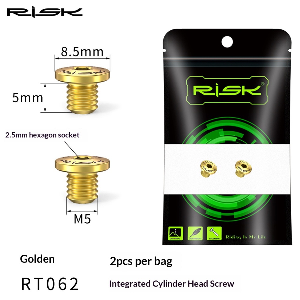 RISK RT062/RT063 Titanium Brake Lever Oil Reservoir Cover Screws for Shimano XT XTR M615 M675 M785 M8000 Hydraulic Disc Brakes