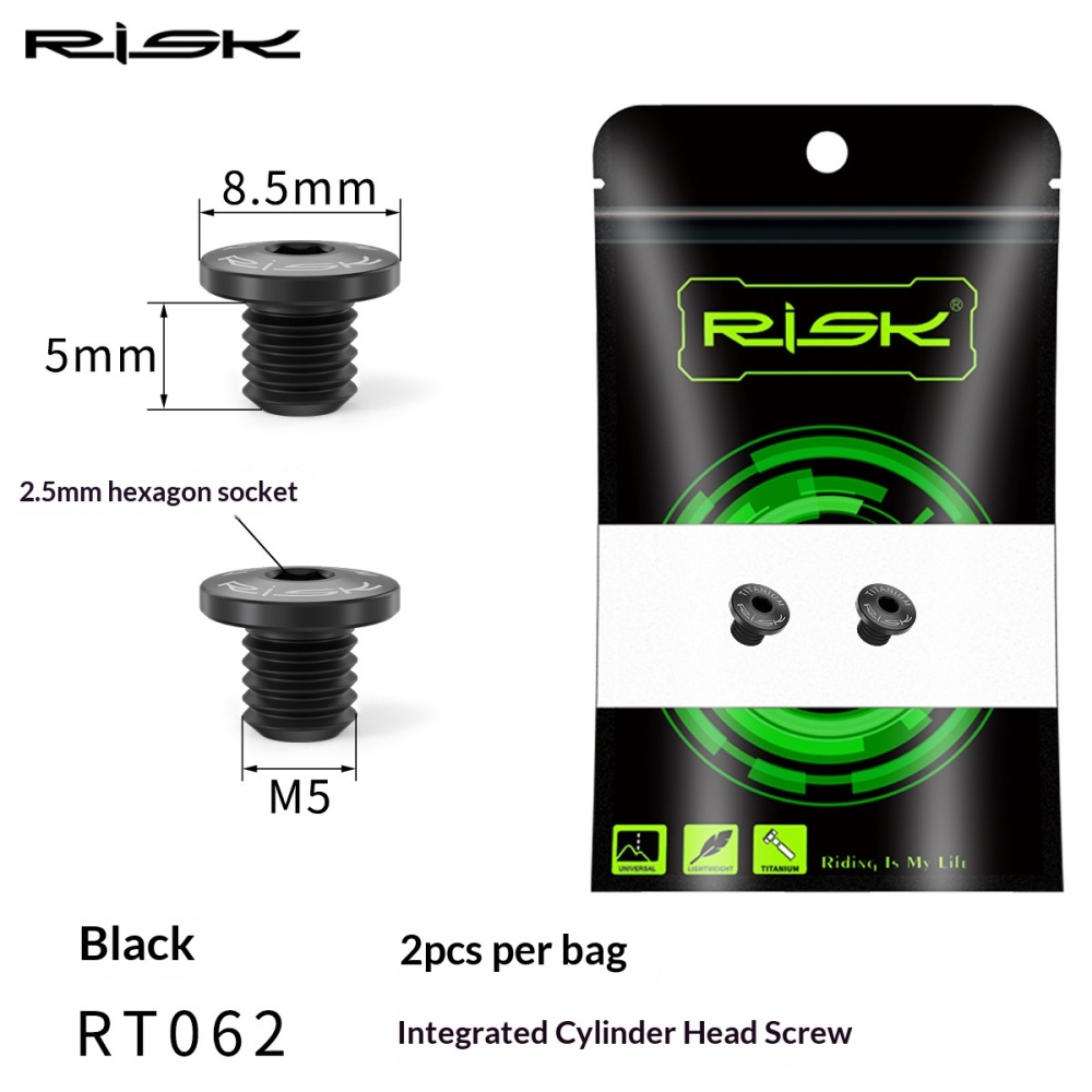RISK RT062/RT063 Titanium Brake Lever Oil Reservoir Cover Screws for Shimano XT XTR M615 M675 M785 M8000 Hydraulic Disc Brakes