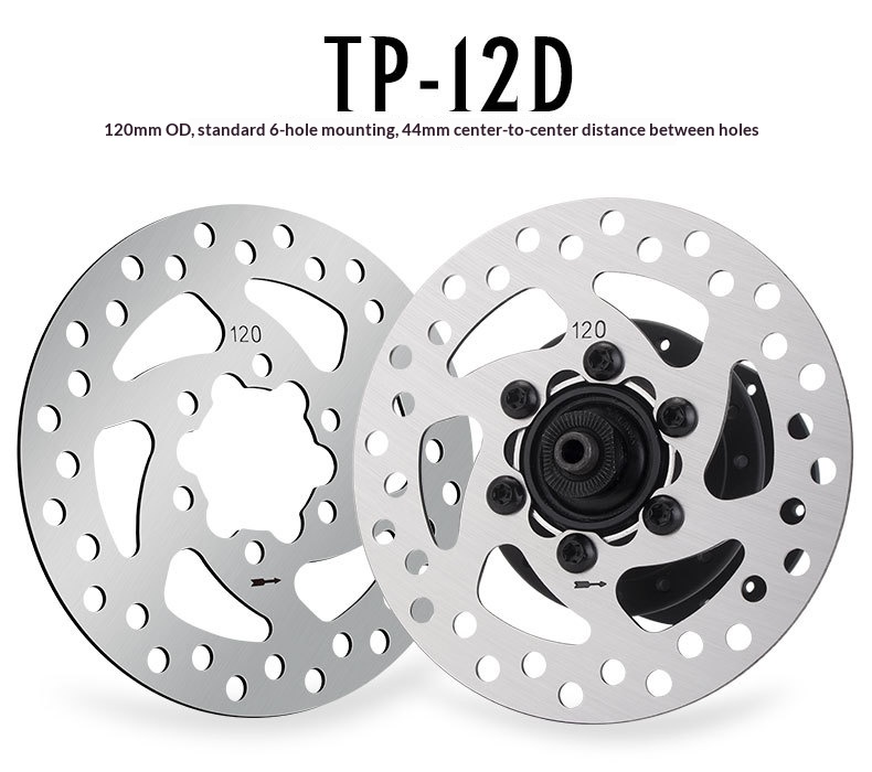 Mountain Bike Disc Brake Rotor 120/140/160/180/203mm 6-Bolt Bicycle Brake Rotor G3/HS1 with Screws, Stainless Steel