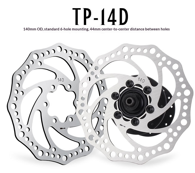 Mountain Bike Disc Brake Rotor 120/140/160/180/203mm 6-Bolt Bicycle Brake Rotor G3/HS1 with Screws, Stainless Steel