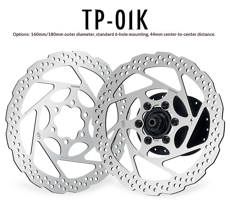 Mountain Bike Disc Brake Rotor 120/140/160/180/203mm 6-Bolt Bicycle Brake Rotor G3/HS1 with Screws, Stainless Steel