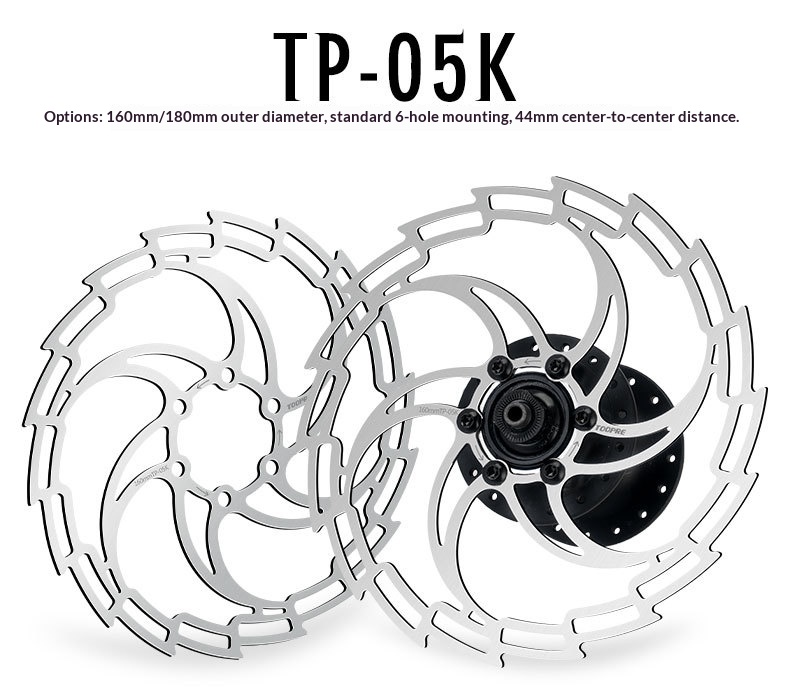 Mountain Bike Disc Brake Rotor 120/140/160/180/203mm 6-Bolt Bicycle Brake Rotor G3/HS1 with Screws, Stainless Steel