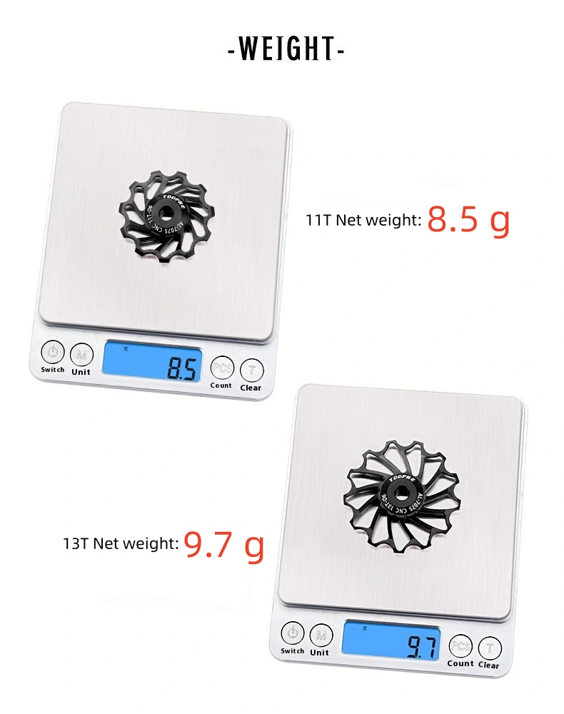 TOOPRE Ceramic Bearing Rear Derailleur Pulley, 11T/13T Aluminum Jockey Wheel for MTB Road Bike Guide & Tension Pulley