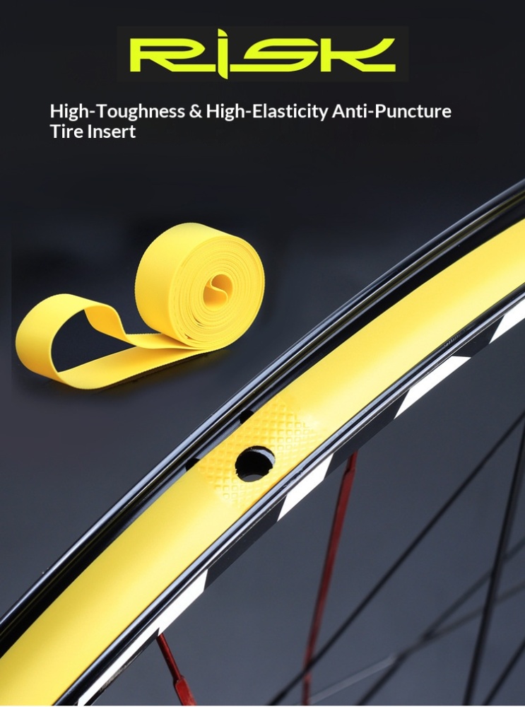 RISK RA141 PVC Bicycle Rim Tape 2 pcs Anti-Puncture Rim Strip for Road & MTB Wheels