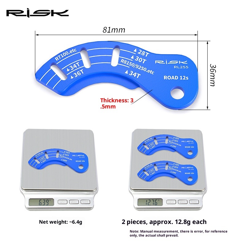 RISK RL255 Rear Derailleur B-Tension Adjustment Gauge for 12-Speed Road Di2