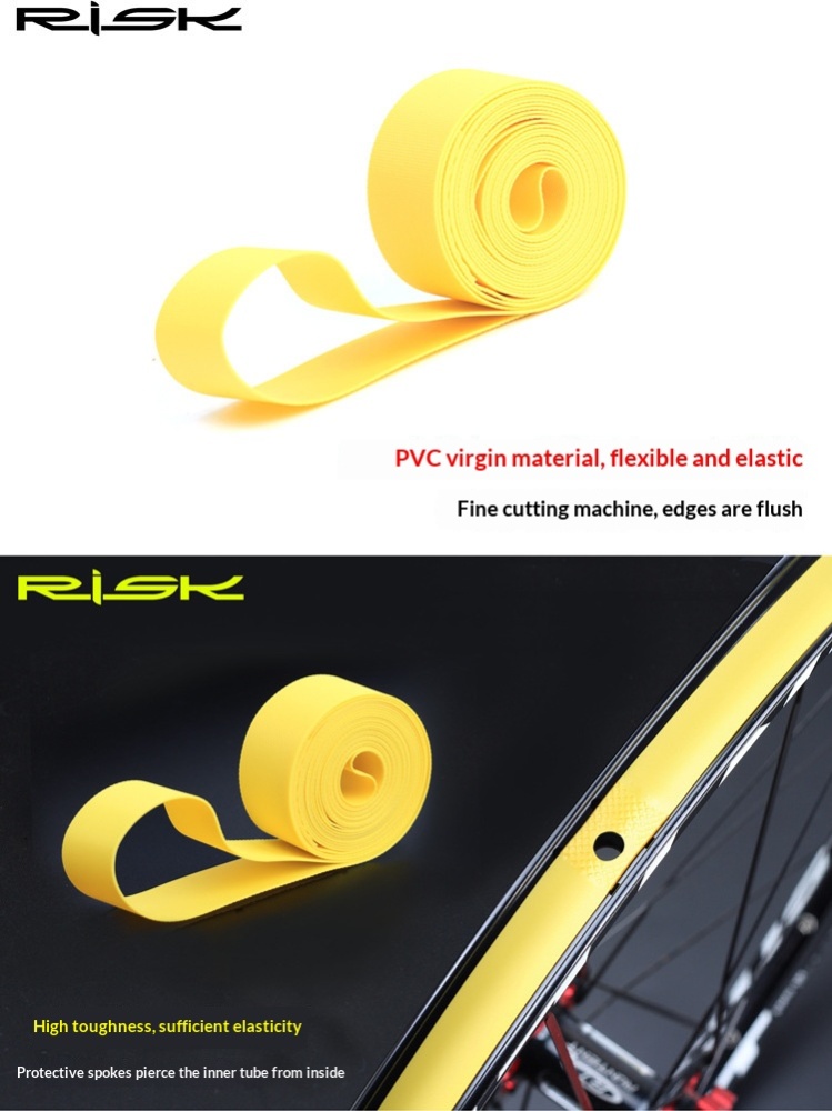 RISK RA141 PVC Bicycle Rim Tape 2 pcs Anti-Puncture Rim Strip for Road & MTB Wheels