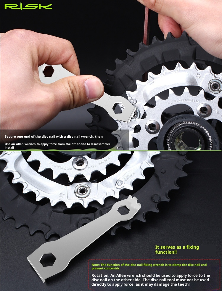 RISK RL207 Chainring Nut Wrench for Slotted Chainring Bolts