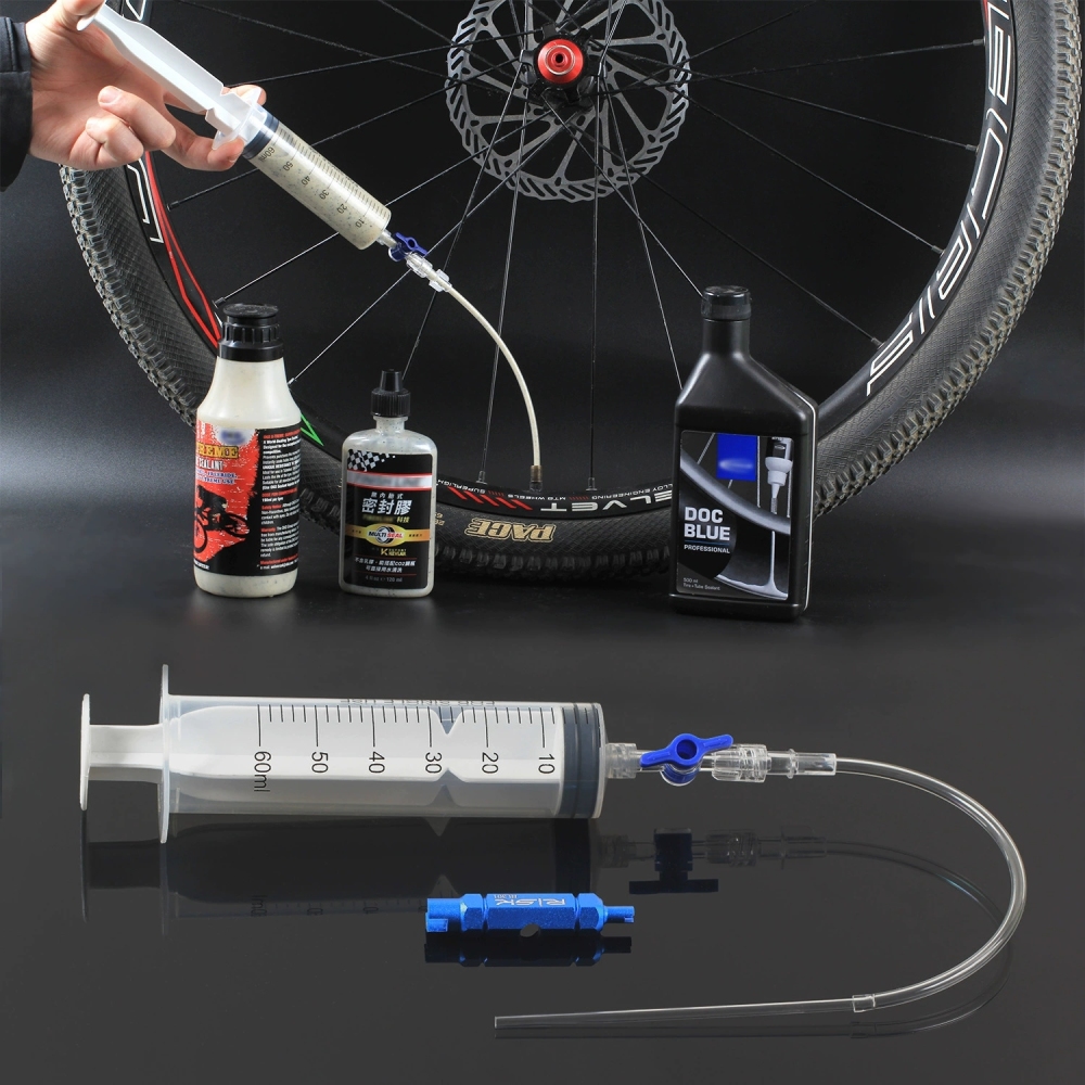 RISK RL225 Tubeless Tire Sealant Injector Syringe Kit for Road & MTB Bikes
