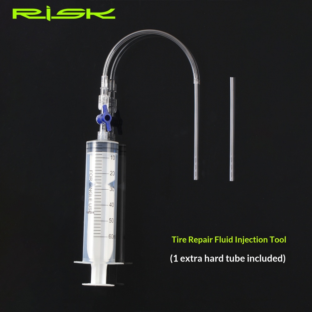RISK RL225 Tubeless Tire Sealant Injector Syringe Kit for Road & MTB Bikes