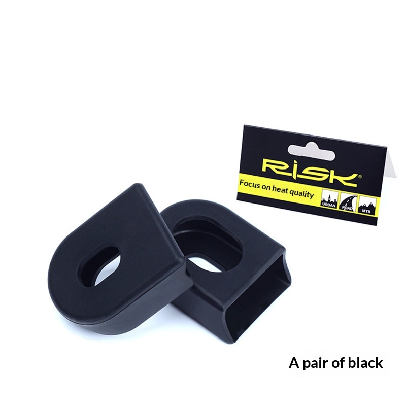 RISK RA139 Silicone Bike Crank Arm Protector Covers for Road & MTB, 1 Pair