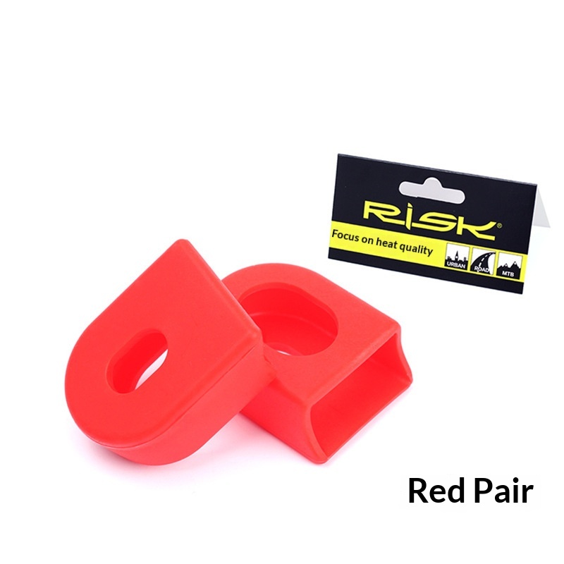RISK RA139 Silicone Bike Crank Arm Protector Covers for Road & MTB, 1 Pair