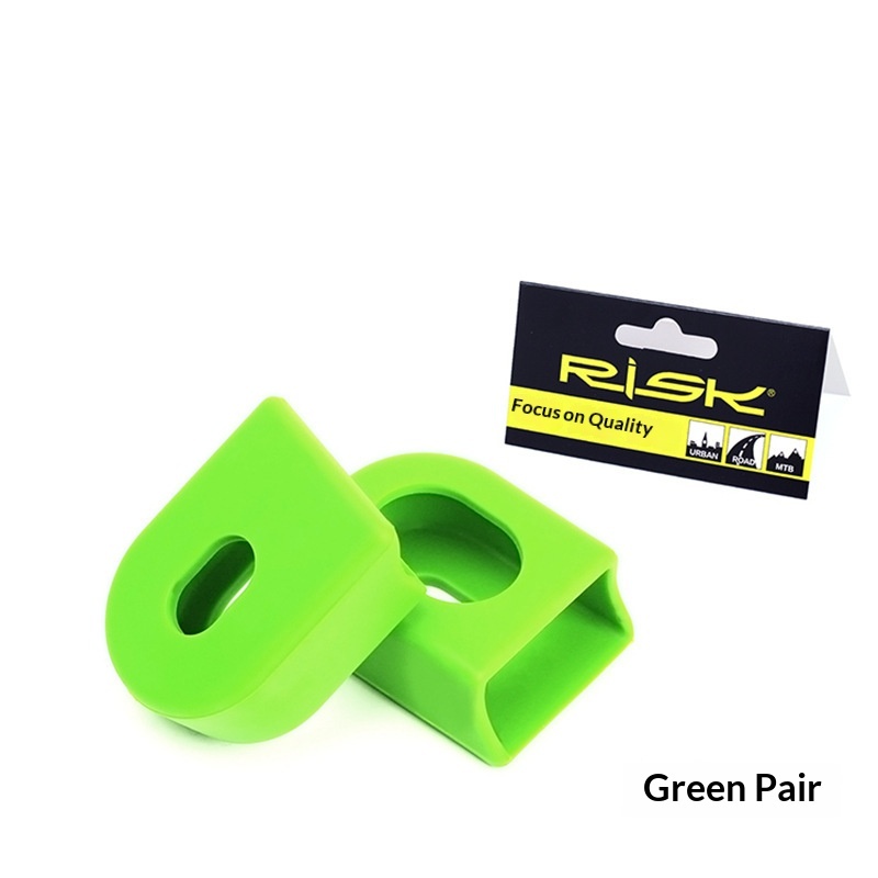 RISK RA139 Silicone Bike Crank Arm Protector Covers for Road & MTB, 1 Pair