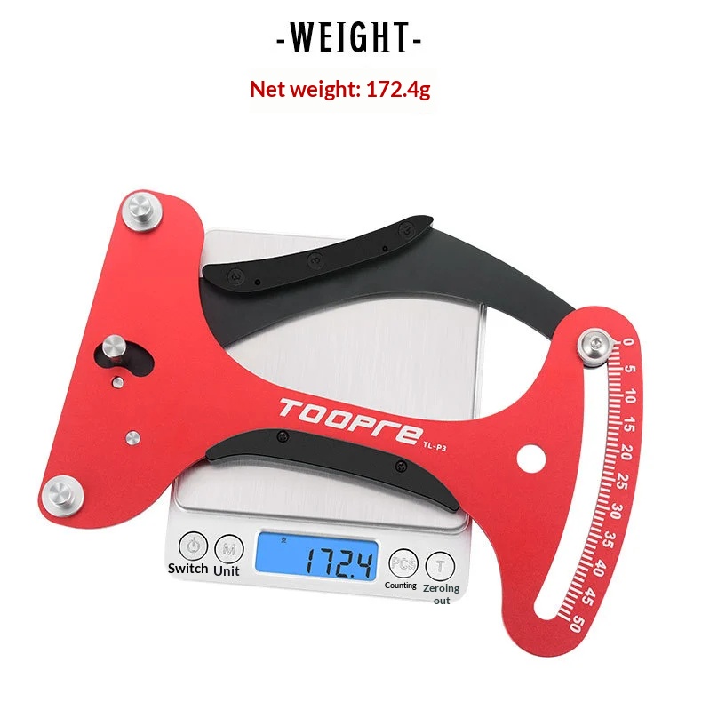 TOOPRE TL-P3 Bicycle Spoke Tension Meter Aluminum Alloy Wheel Spoke Tensiometer for MTB Road Bike Wheel Truing