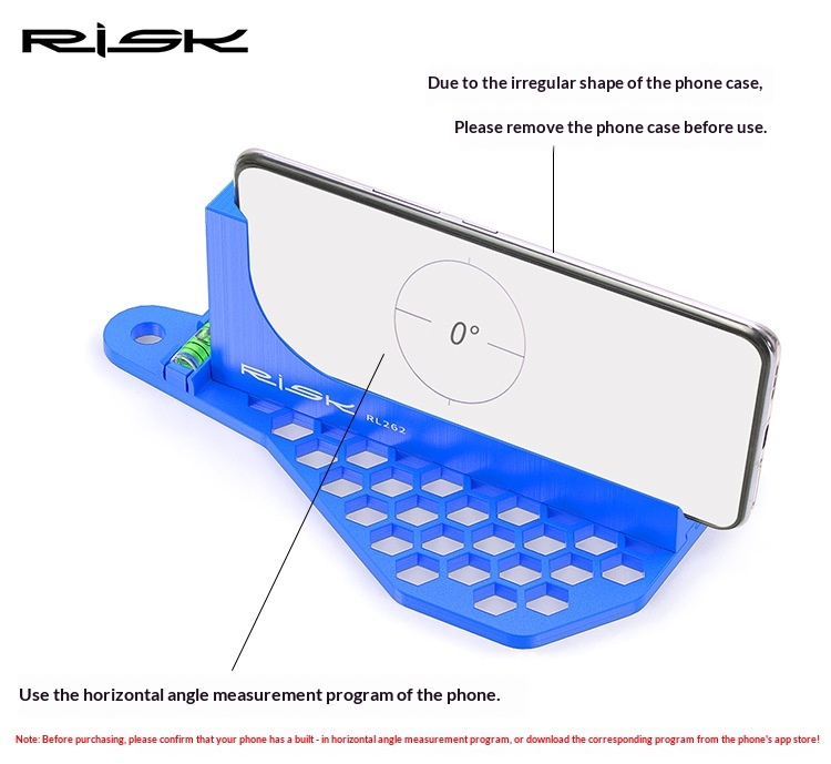 RISK RL262 Bicycle Saddle Angle Leveling Tool with Mini Bubble Level