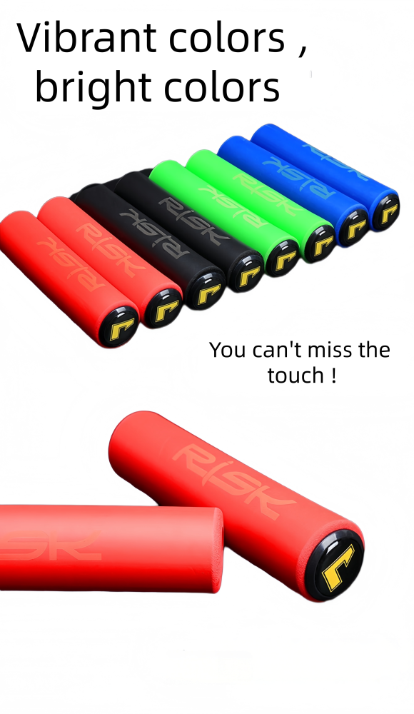 RISK RA151 Foam Bike Handlebar Grips with Bar End Plugs for 22.2mm Bars