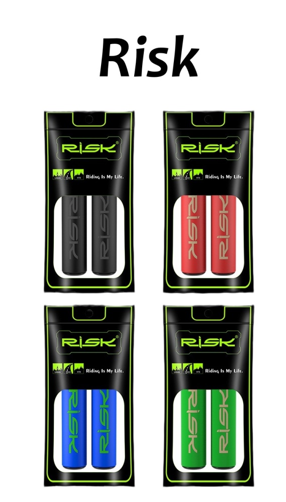 RISK RA151 Foam Bike Handlebar Grips with Bar End Plugs for 22.2mm Bars