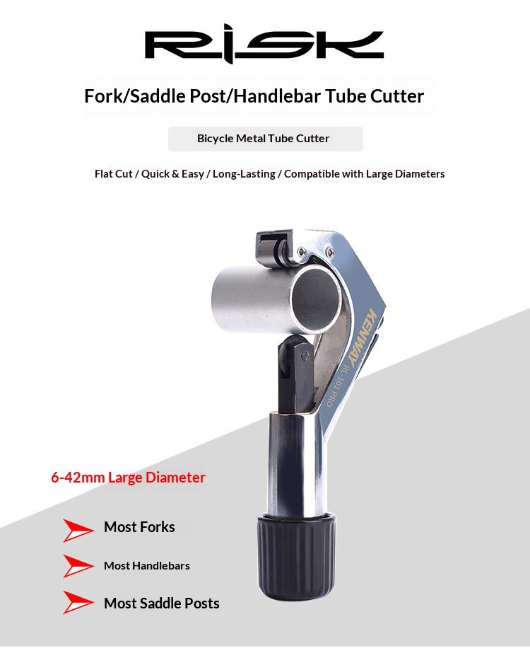 RISK KENWAY RL101 Bicycle Tube Cutter Tool – Fork Steerer, Handlebar and Seatpost Cutting Tool for Steel, Aluminum and Titanium Tubes