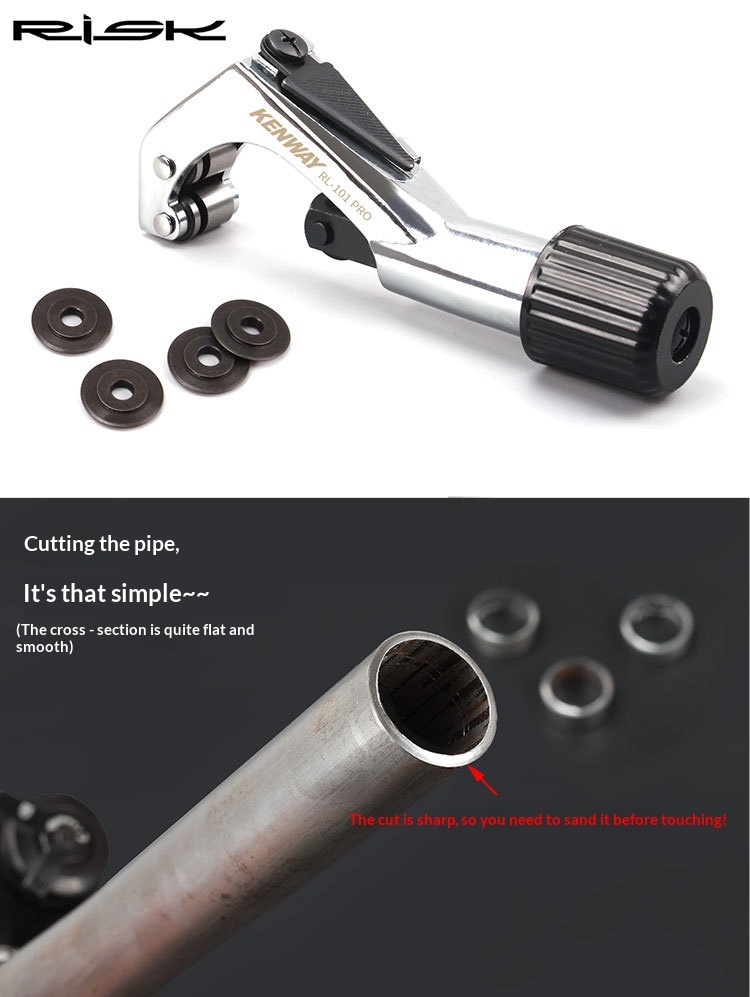 RISK KENWAY RL101 Bicycle Tube Cutter Tool – Fork Steerer, Handlebar and Seatpost Cutting Tool for Steel, Aluminum and Titanium Tubes