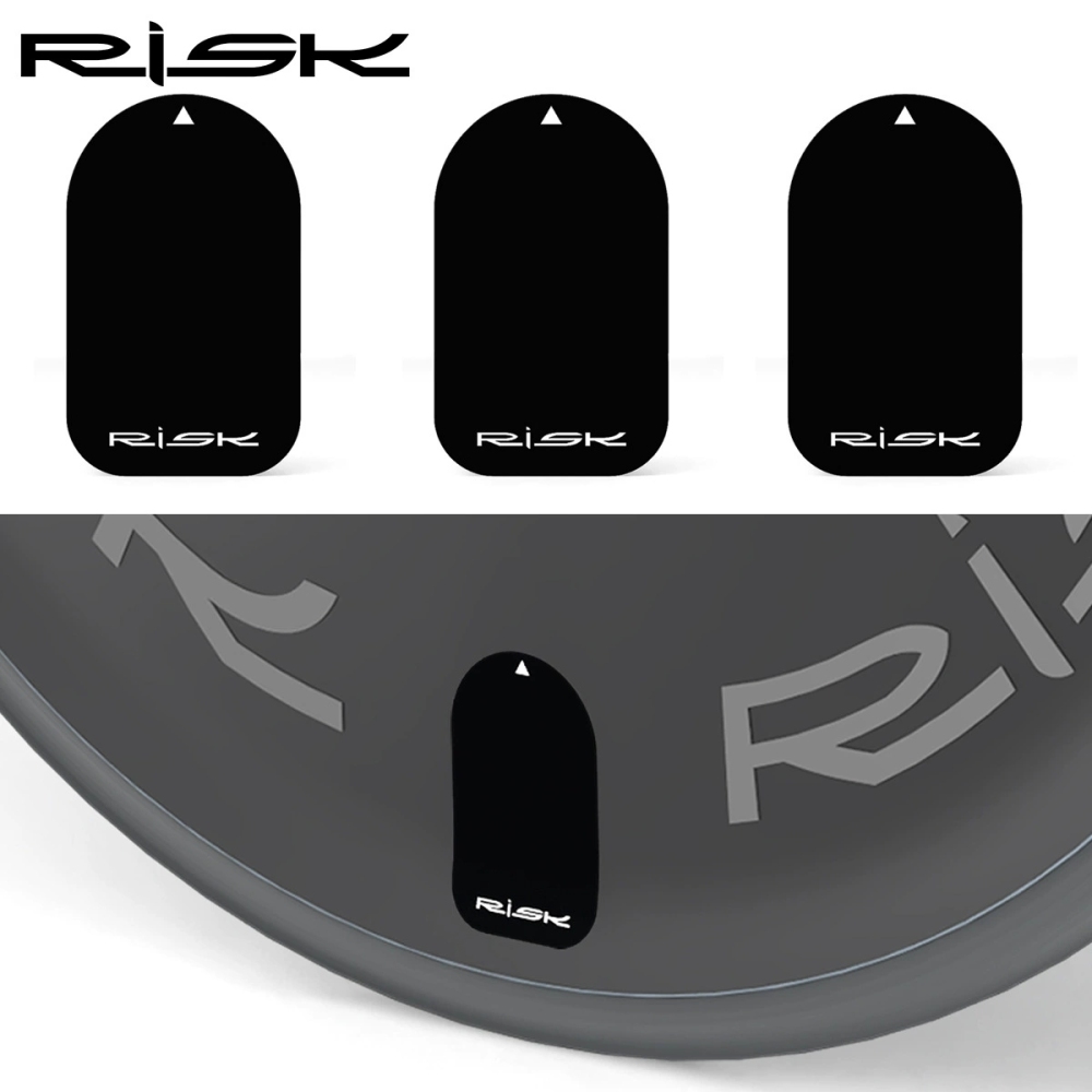 RISK RA154 Disc Wheel Valve Hole Stickers – PVC Presta Valve Cover Patches for Road, TT and Triathlon Bikes