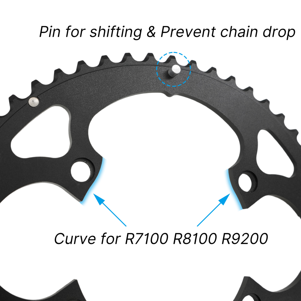 DJC 110BCD 4-Bolt Road Bike Double Chainring Round Oval 50-34T 52-36T 53-39T 54-40T for Shimano 105 Ultegra Dura Ace R7000 R8000 R9100 R9200