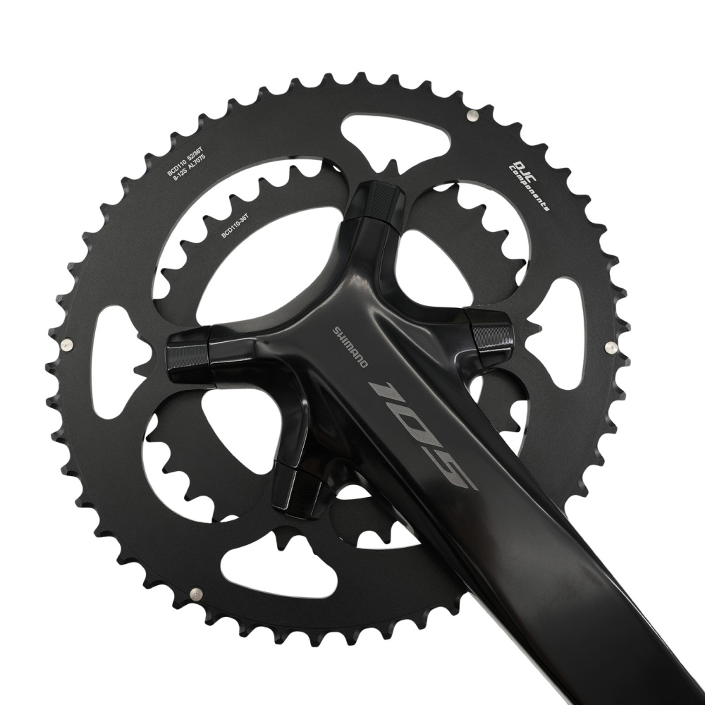 DJC 110BCD 4-Bolt Road Bike Double Chainring Round Oval 50-34T 52-36T 53-39T 54-40T for Shimano 105 Ultegra Dura Ace R7000 R8000 R9100 R9200