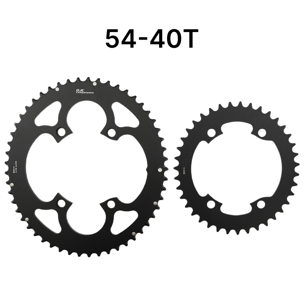 DJC Components 110BCD 4-Bolt Road Bike Double Chainring Round Oval 50-34T 52-36T 53-39T 54-40T for Shimano 105 Ultegra Dura Ace R7000 R8000 R9100 R9200