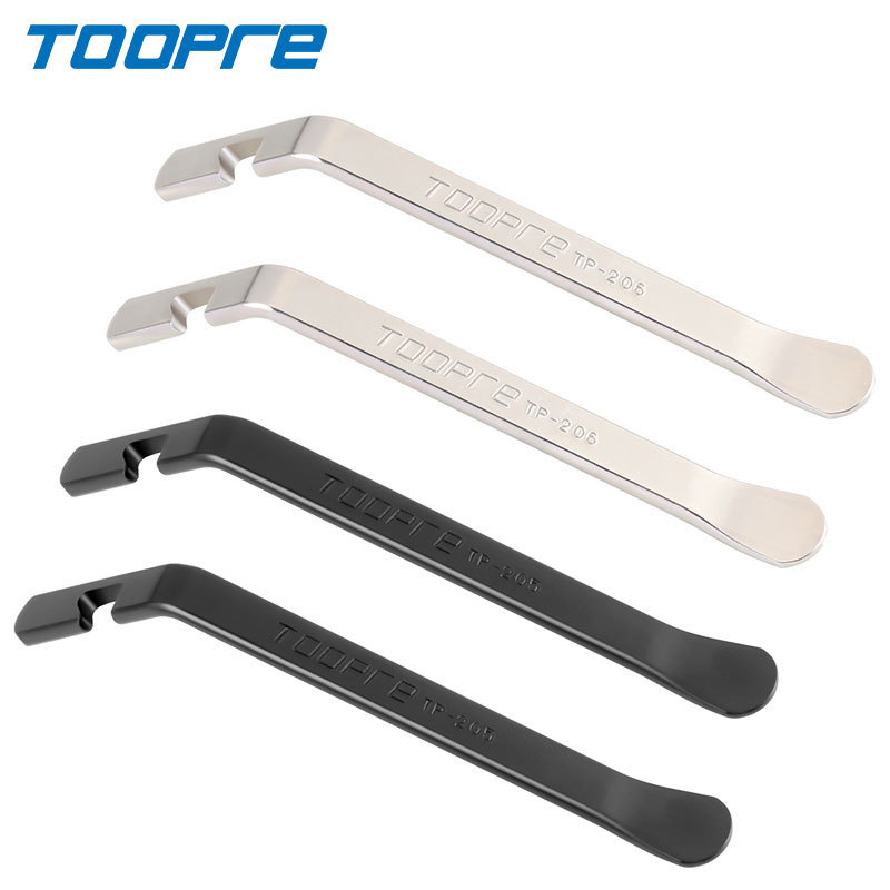 TOOPRE Steel Bike Tire Lever, Carbon Steel Bicycle Tire Pry Bar with Spoke Hook, MTB Road Bike Tire Removal Tool