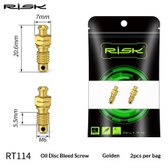 Oil Disc Bleed Screw - Gold
