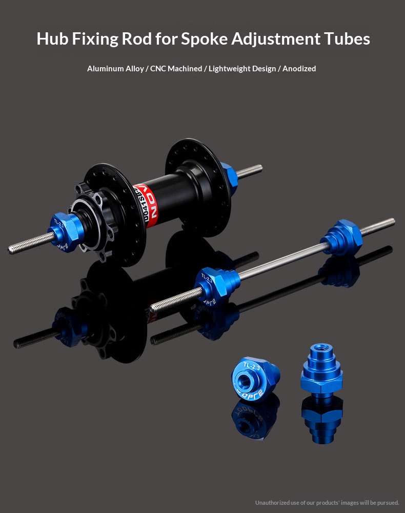 TOOPRE Thru Axle Hub Adapter Rod for Bicycle Wheel Truing Stand 12/15/20mm Hub Fixing Tool
