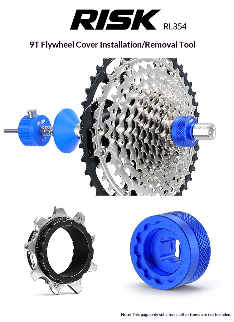 RISK RL354 RL327 9T Cassette Lockring Tool & Anti-Drop Holder for Shimano XTR/XT 12-Speed