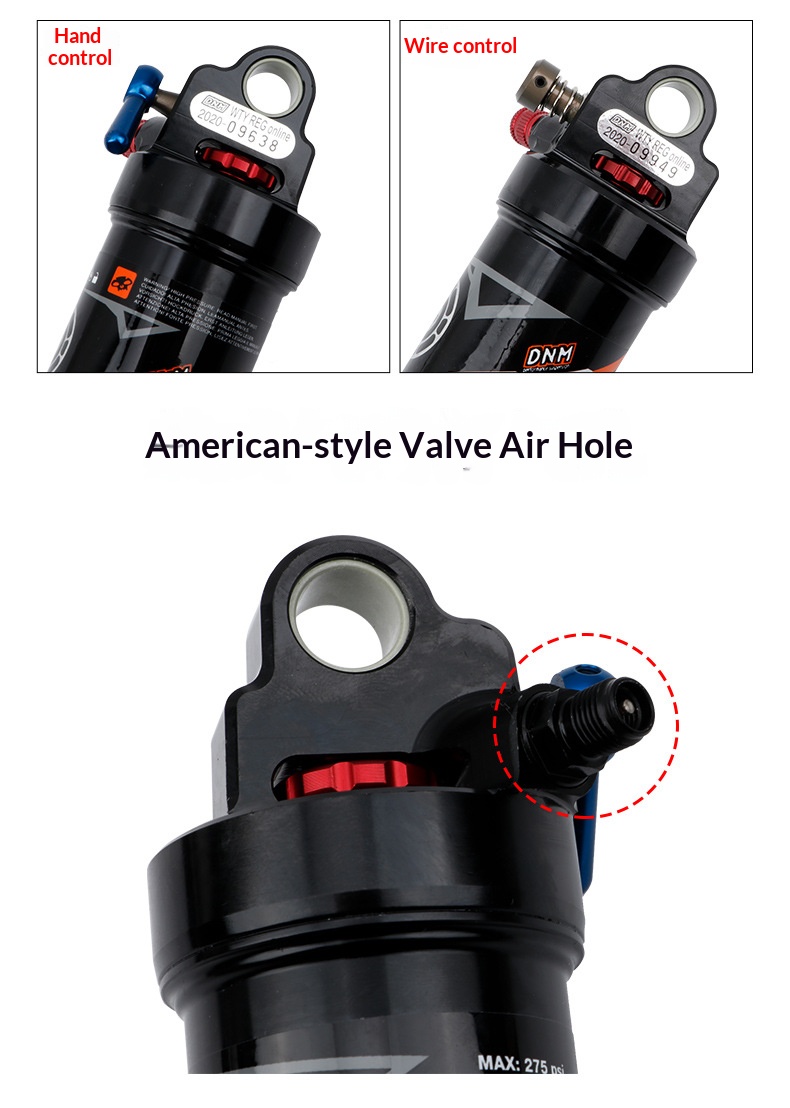 DNM AO-38RC/AO38RL Air Rear Shock – MTB Full Suspension Air Shock, Rebound & Compression Adjustable with Lockout