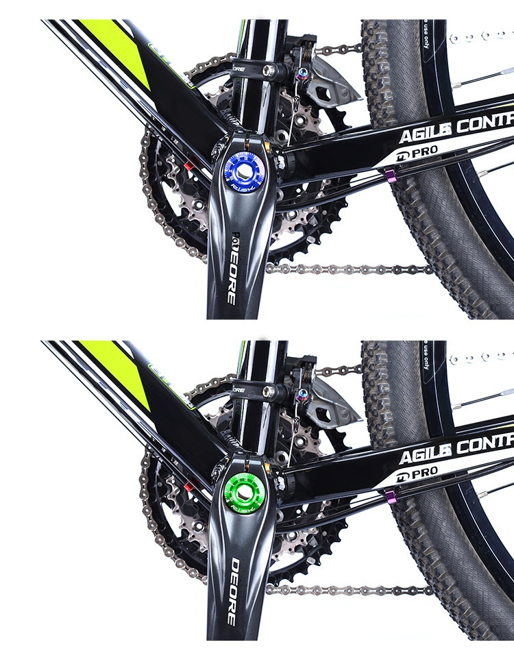 RISK 155 Aluminum Alloy Hollow Crank Arm Cap Bolt — M18/M20 × 9mm BB Bottom Bracket Dust Cover for Mountain & Road Bike