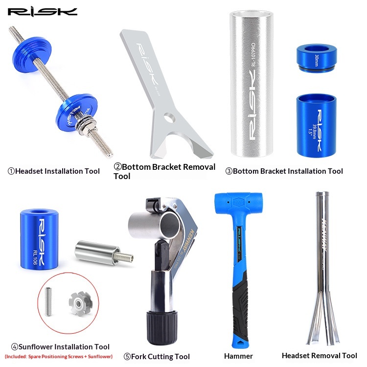 RISK RL106 Bicycle Fork Star Nut Installation Tool – Steel Star Fangled Nut Setter for 28.6mm MTB/Road Bike Steerer Tube