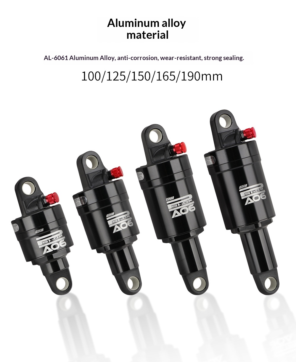 DNM AO-6 Air Rear Shock Absorber AO-6 Bicycle Suspension 100/125/150/165/190mm for Folding Bike Scooter MTB rear shocks