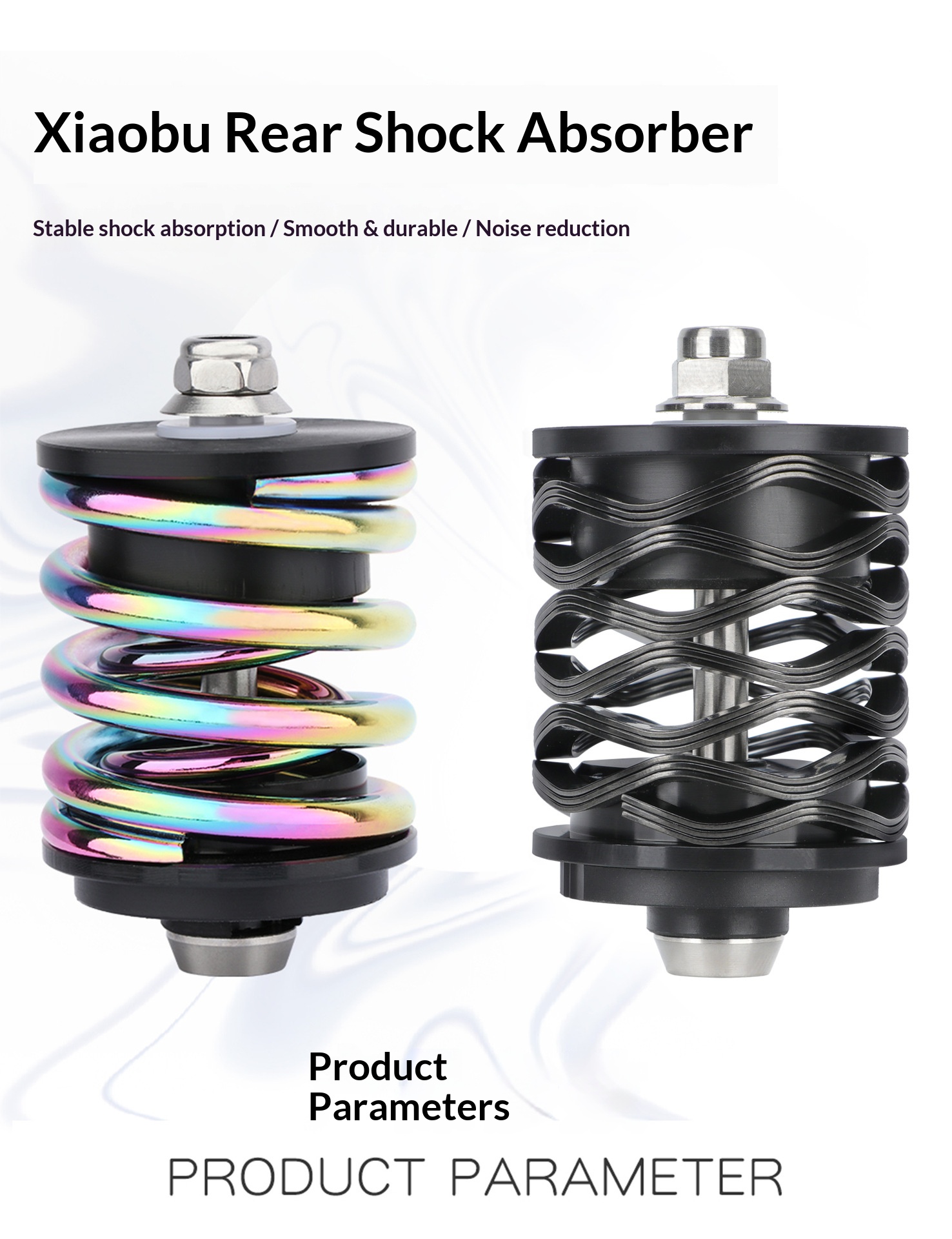 Meroca Metal Rear Shock Absorber compatible with Brompton “xiaobu”, Spring/Wave Style, Steel or Titanium Axle rear shocks