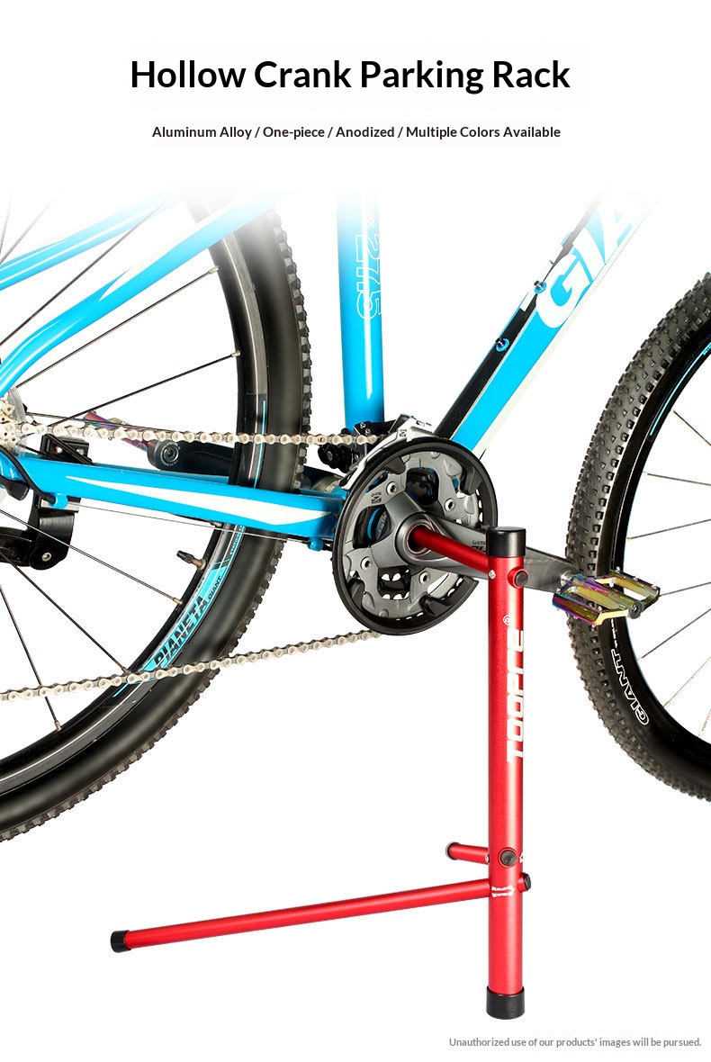 TOOPRE Hollow Crank Parking Rack, Portable Aluminum Alloy Bike Display and Maintenance Stand, CNC Machined