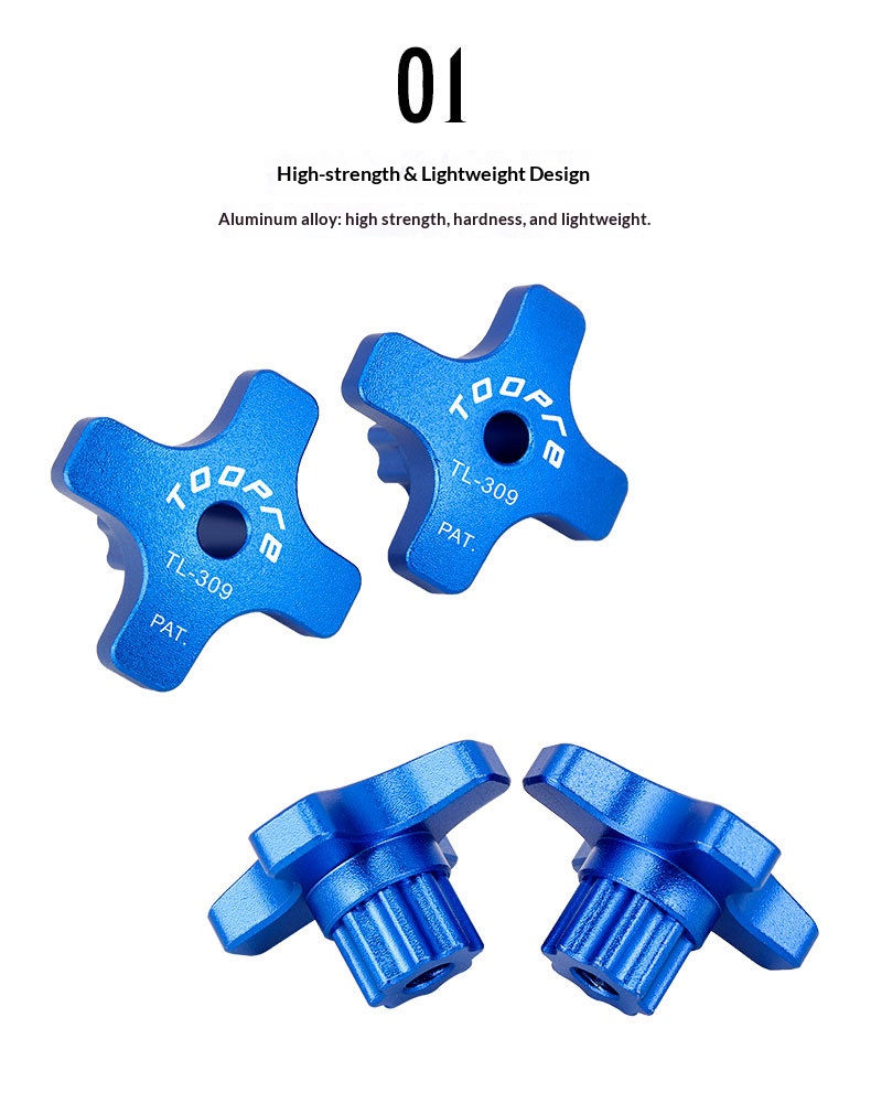 TOOPRE TL-309 Plum Crank Cover Removal and Installation Tool, Aluminum Alloy Bicycle Crank Cap Tool for MTB and Road