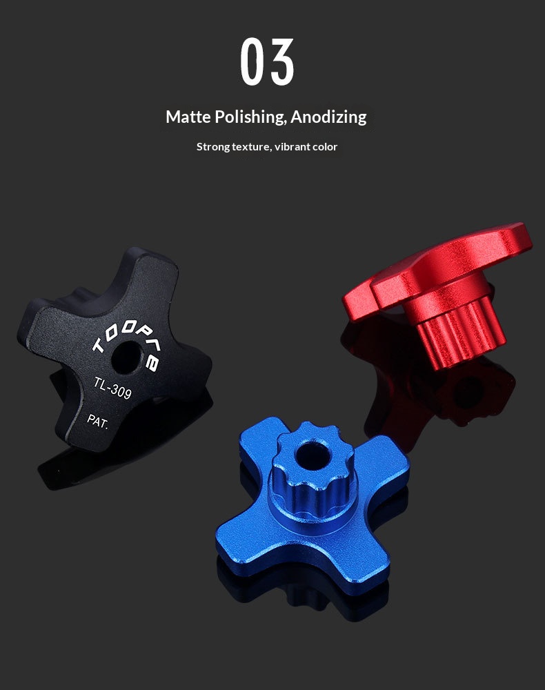 TOOPRE TL-309 Plum Crank Cover Removal and Installation Tool, Aluminum Alloy Bicycle Crank Cap Tool for MTB and Road