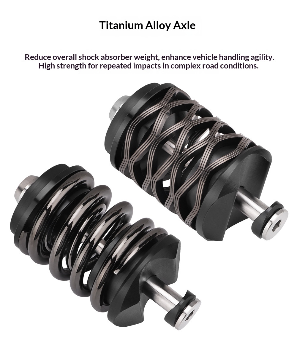 iKUOS-(Pline) Titanium Axle Rear Shock Absorber for Brompton T Line P Line C Line 12-speed JAVA Neo Folding Bike rear