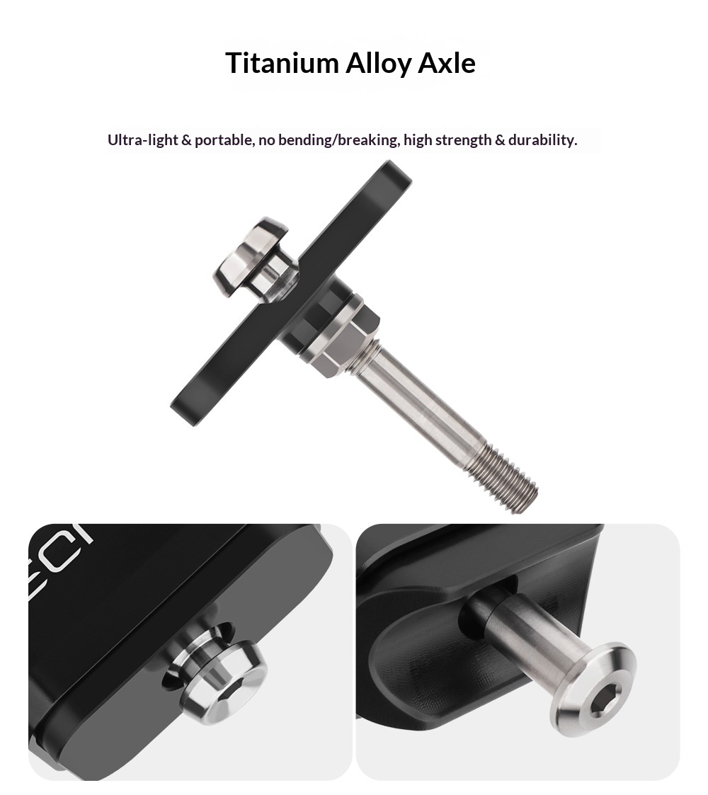 IKUOS-P-SA01 Folding Bike Rear Suspension Damper with Titanium Axle for Pline/Tline/Cline 12-Speed, CNC Machined