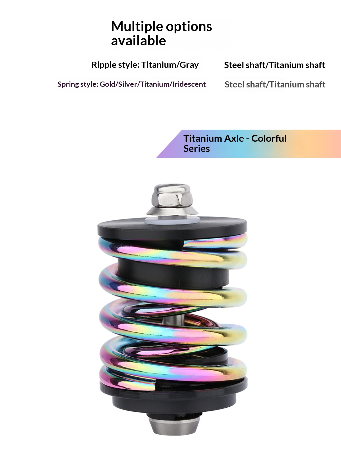 Meroca Metal Rear Shock Absorber compatible with Brompton “xiaobu”, Spring/Wave Style, Steel or Titanium Axle rear shocks