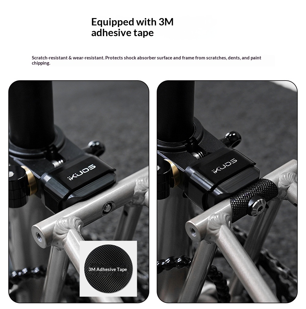 IKUOS-P-SA01 Folding Bike Rear Suspension Damper with Titanium Axle for Pline/Tline/Cline 12-Speed, CNC Machined
