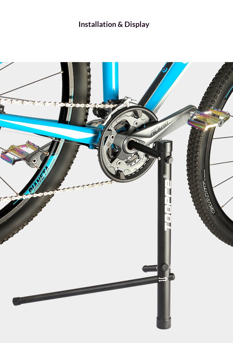 TOOPRE Hollow Crank Parking Rack, Portable Aluminum Alloy Bike Display and Maintenance Stand, CNC Machined