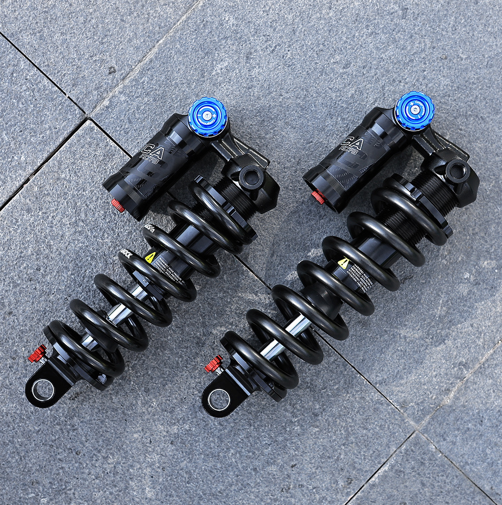 MEROCA-RCT-3 Trunnion Coil Rear Shock Absorber 550LBS 185/205mm with Damping Adjustment for MTB Soft Tail Bike rear