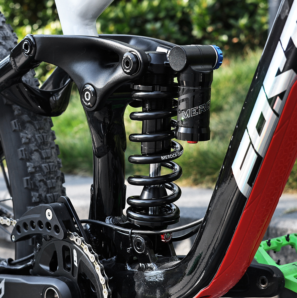 MEROCA-RCT-3 Trunnion Coil Rear Shock Absorber 550LBS 185/205mm with Damping Adjustment for MTB Soft Tail Bike rear