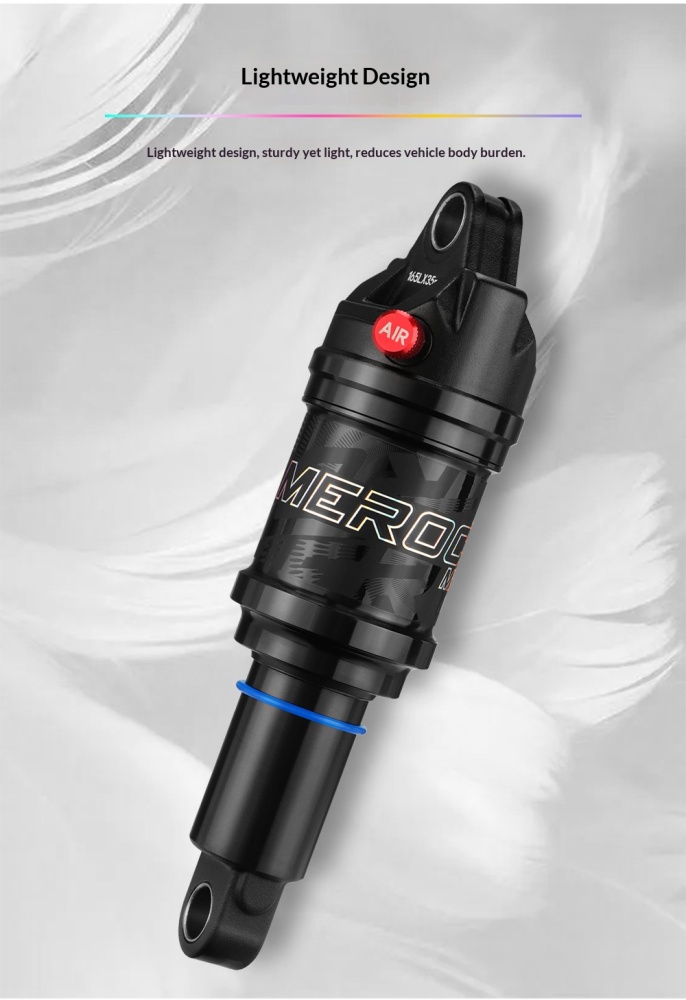 MEROCA MR-2 Air Rear Shock Absorber for MTB Full Suspension Bike, 125/150/165/190/210mm, 24mm Bushings
