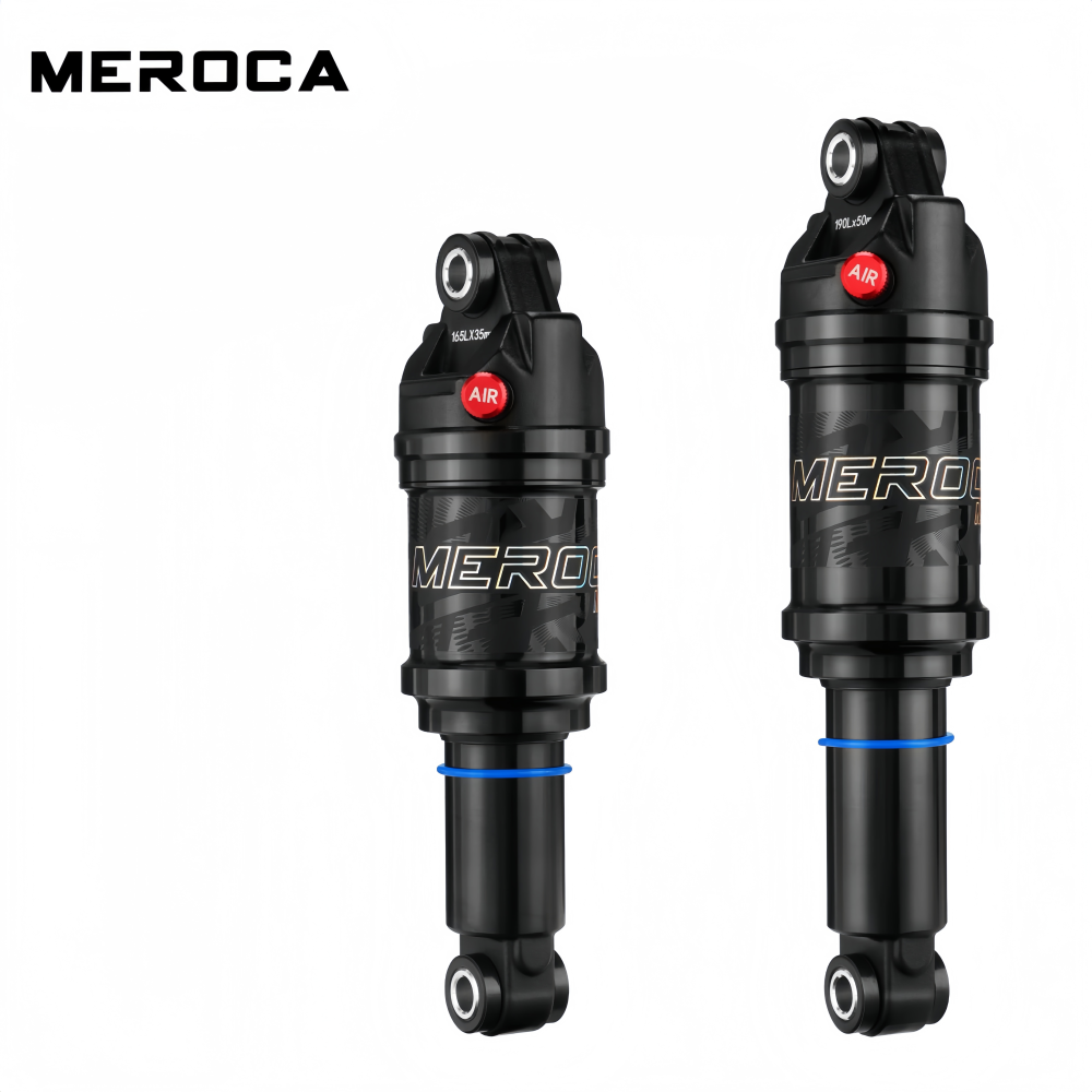 MEROCA MR-2 Air Rear Shock Absorber for MTB Full Suspension Bike, 125/150/165/190/210mm, 24mm Bushings