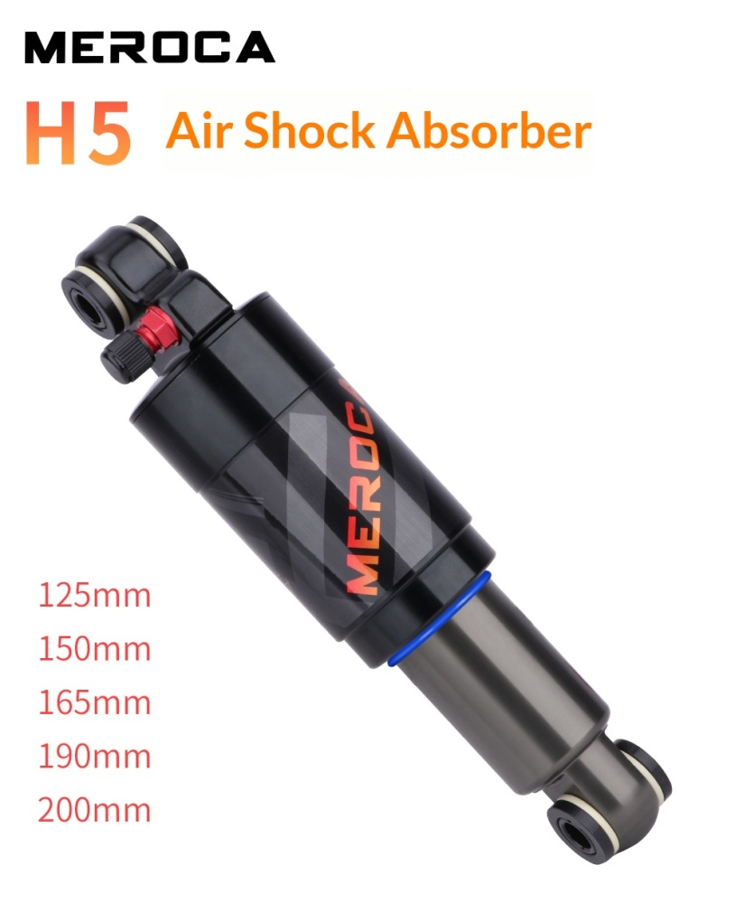 MEROCA HLT-H5 Air Rear Shock Absorber 125/150/165/190/200mm for MTB Folding Bike Scooter